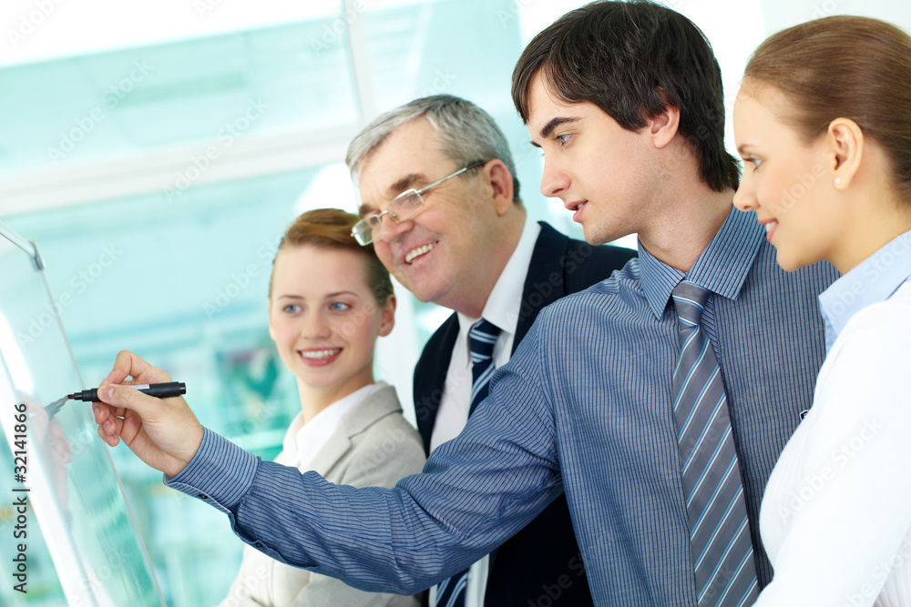 Writing on whiteboard