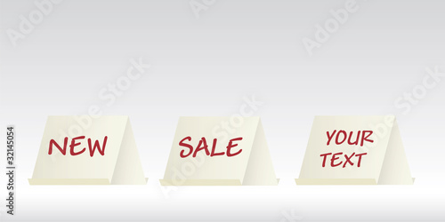 promotion display cards, folded paper,vector