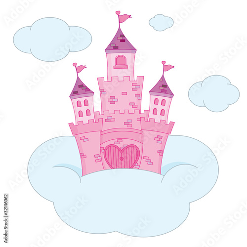 Castillo de princesa de color rosa #32146062