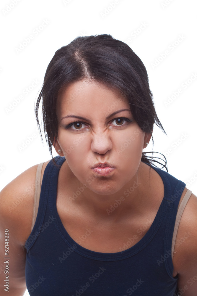 woman making a angry face woman making a angry face