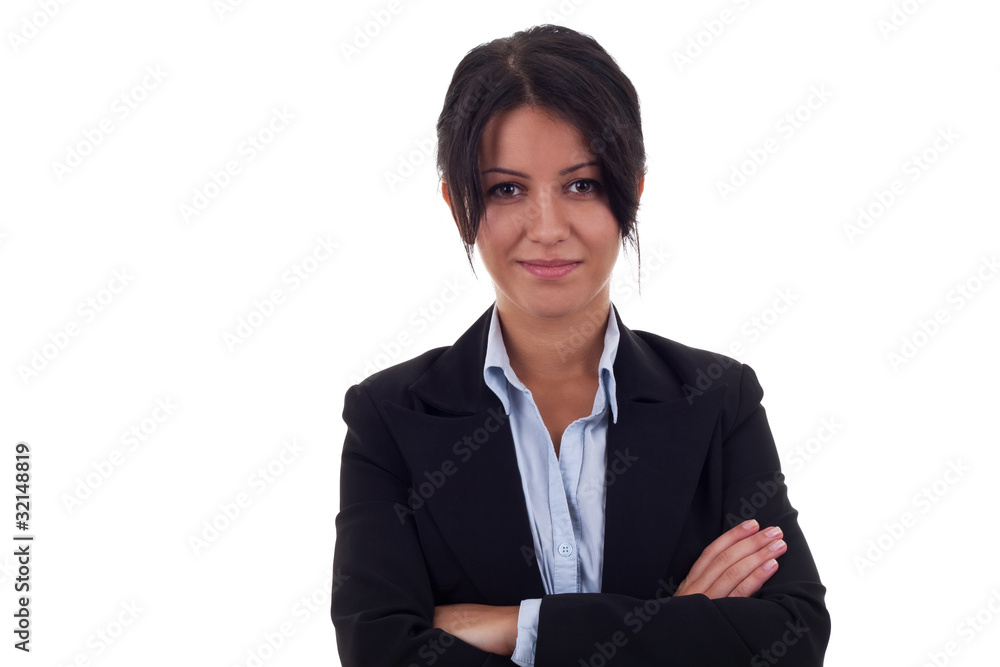 Business woman smiling with arms crossed Business woman smiling with arms crossed
