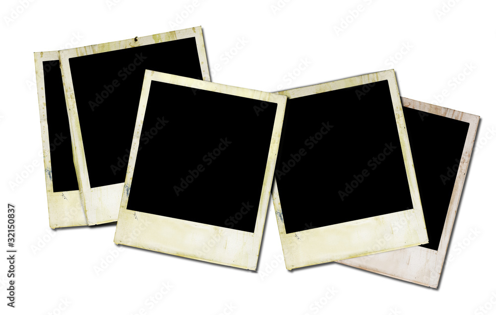 instant photo frames, isolated on white background instant photo frames, isolated on white background