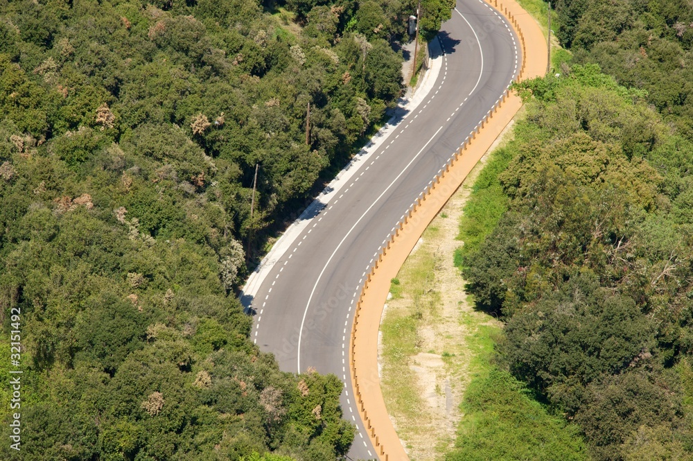 Fototapeta premium View to the road from the top