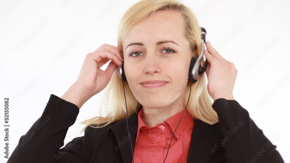 helpdesk consultant smiling to the camera, isolated helpdesk consultant smiling to the camera, isolated
