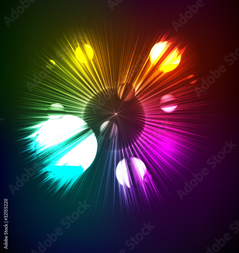 Vector neon illustration of futuristic abstract glowing backgrou