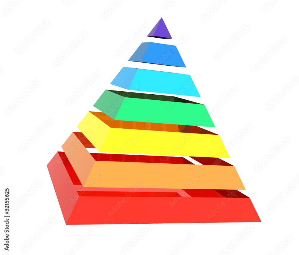 Close up of a rainbow pyramid Close up of a rainbow pyramid