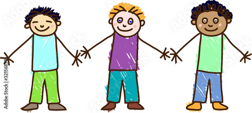 Kid's drawing. Children's day.