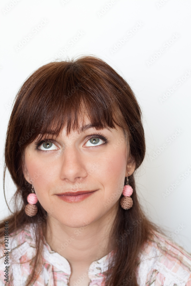 Young beautiful brunette dreams of a pleasant Young beautiful brunette dreams of a pleasant