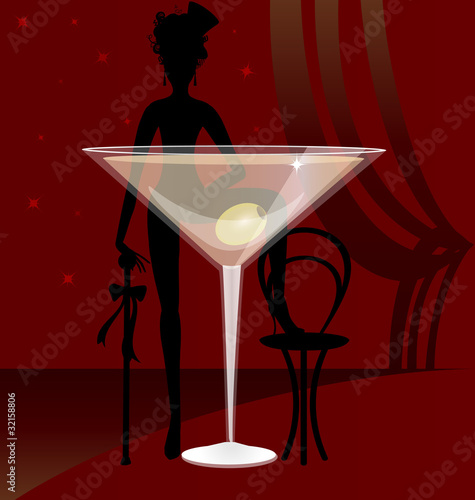 a glass of vermouth