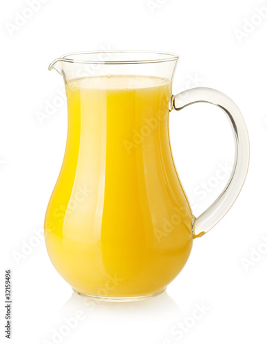 Orange juice in pitcher photo