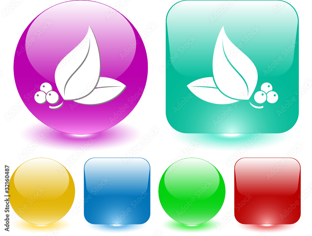 Leaf. Vector interface element. Leaf. Vector interface element.