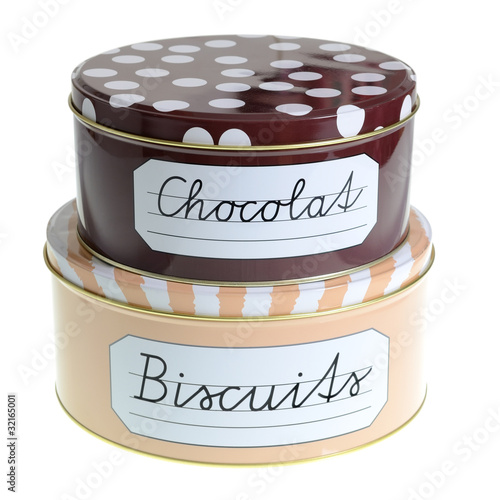 Boîte de chocola et buiscuit. photo