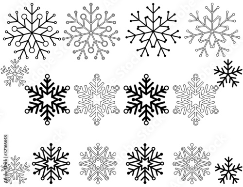 Set of 16 Snowflakes © Anita Potter