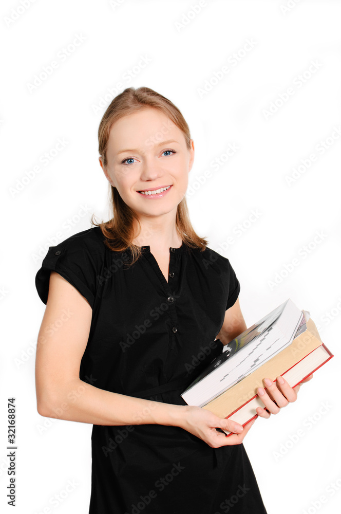 student with books student with books