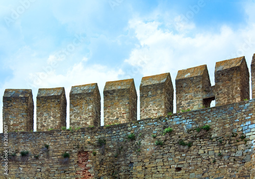 view of Khotyn Fortress (Chernivtsi Oblast, Ukraine) photo