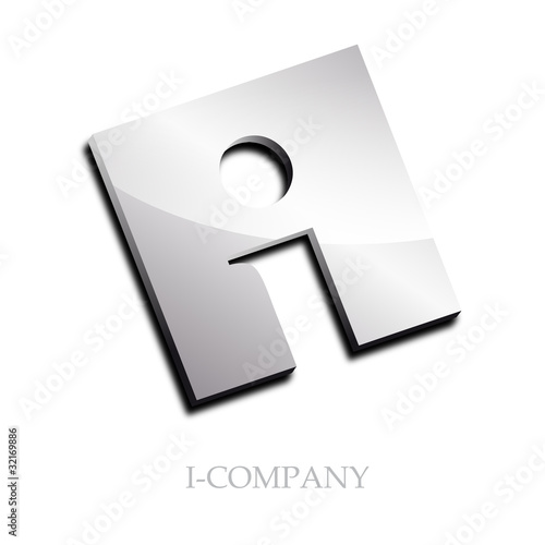 Logo initial letter I 3d # Vector
