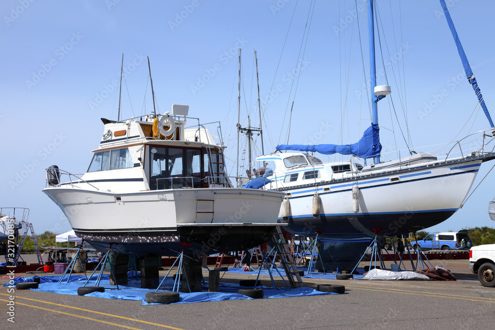 Fototapeta premium Boat repairs, Astoria OR.