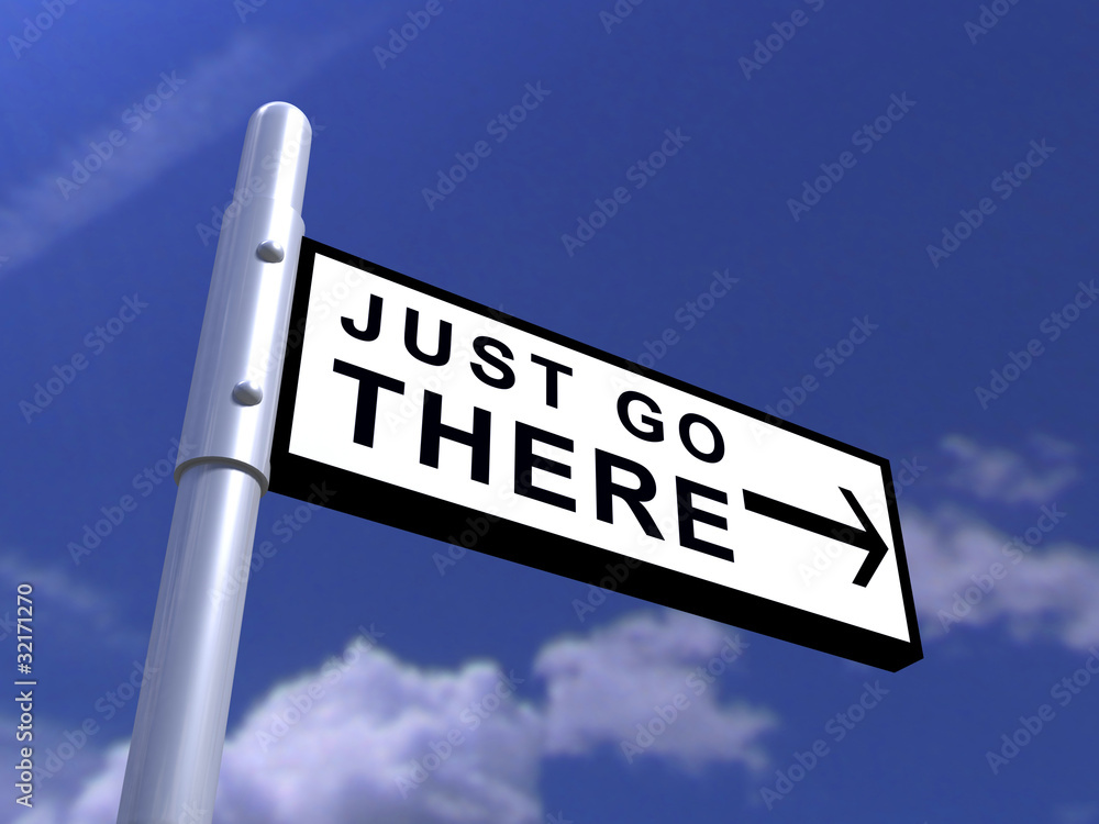 Fototapeta premium Right way 3d Road Sign