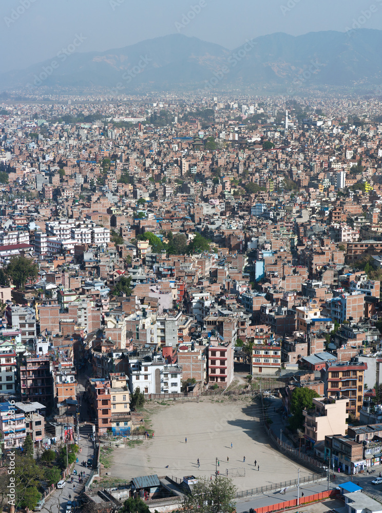 Kathmandu aerial city view