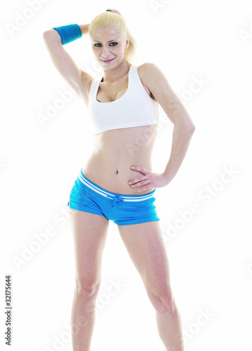 fitness and exercise with blonde woman