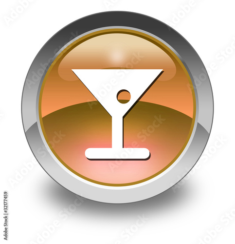 Orange Glossy Pictogram "Bar / Cocktail"