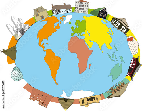 maisons par continent