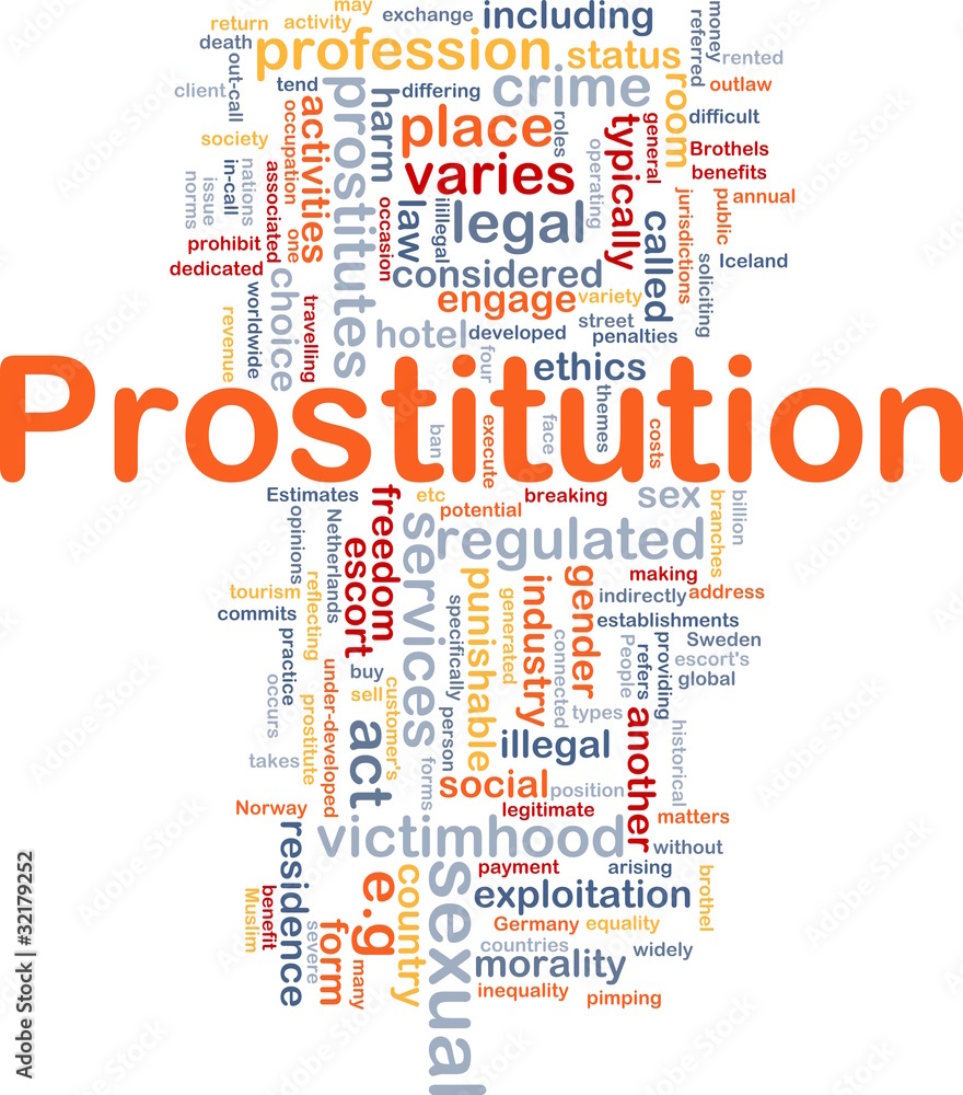 Prostitution background concept