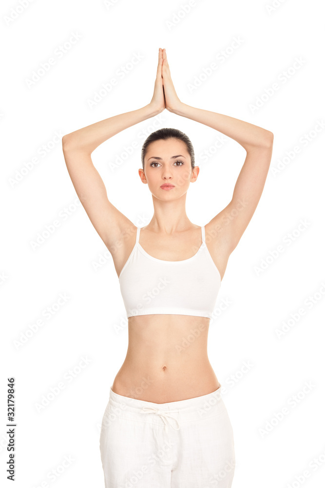 Fototapeta premium woman doing yoga