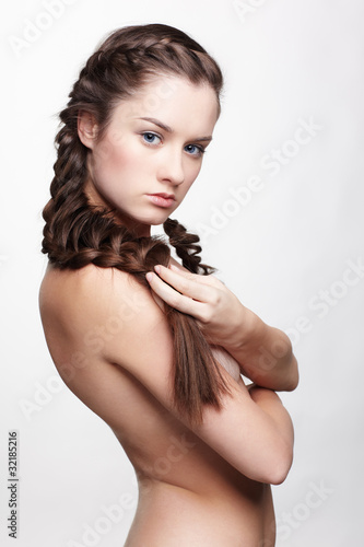 girl with creative hair-do