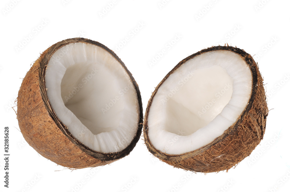 Coconut on a white background Coconut on a white background