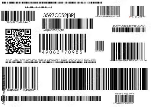 standard barcodes and shipping barcode photo