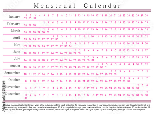 menstrual calendar