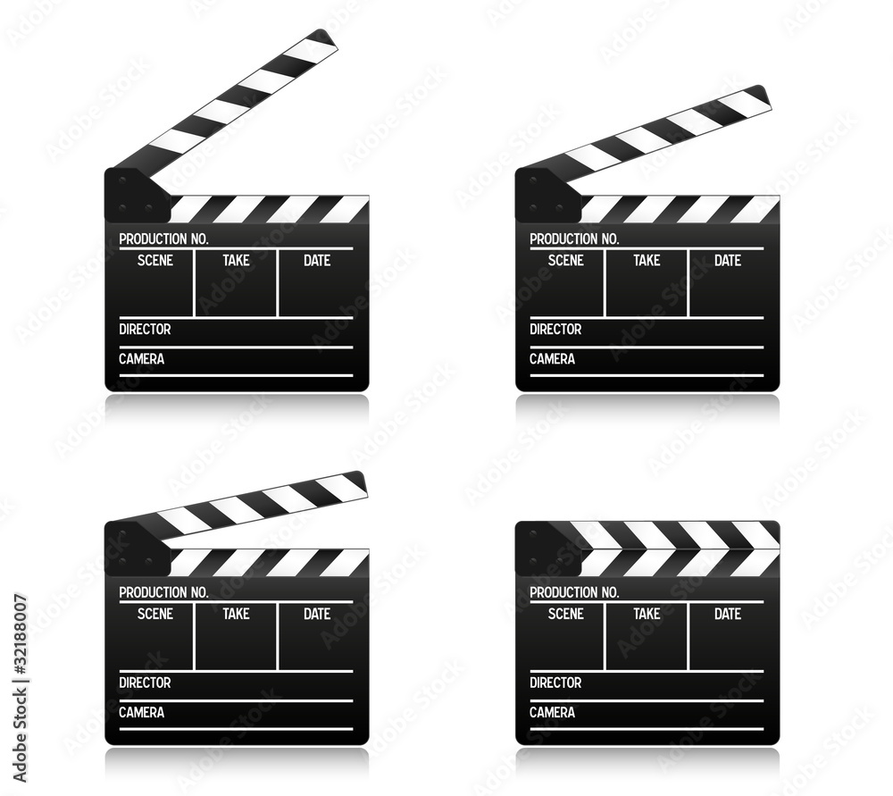 Movie Set Klappe - obrazy, fototapety, plakaty 