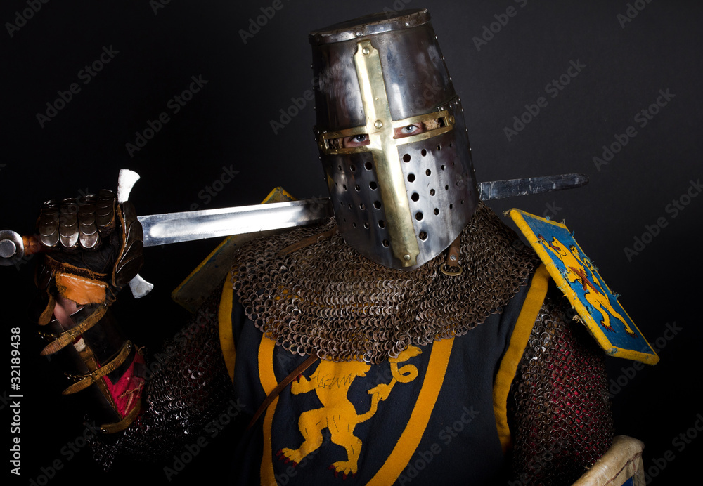 Naklejka premium Obraz rycerza