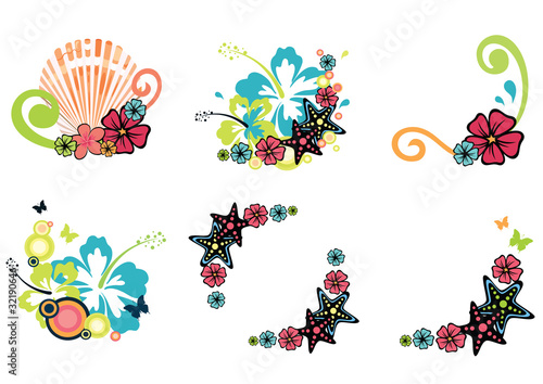 six design elements on tropical theme