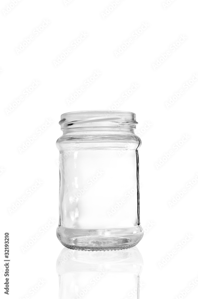 Empty glass jar Empty glass jar