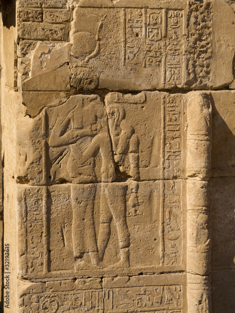 Wall carving of Cleopatra at Denderah Temple Egypt