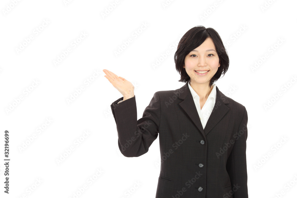 手をかざす若い女性 手をかざす若い女性