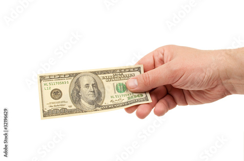 Hand with money