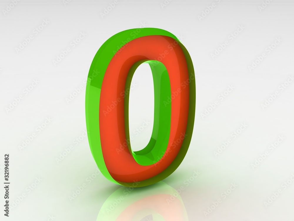 Number zero on a white background. Number zero on a white background.