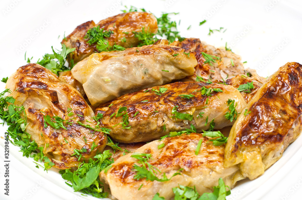 russian food made from cabbage leaves filled with meat russian food made from cabbage leaves filled with meat