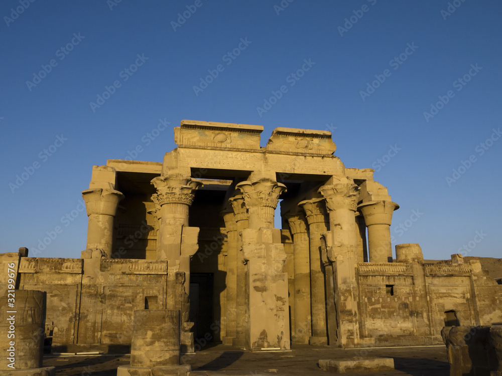 The Temple to Sobek, the crocodile god, Kom Ombo in Egypt The Temple to Sobek, the crocodile god, Kom Ombo in Egypt