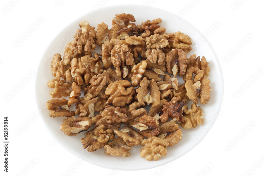 walnut on a plate walnut on a plate