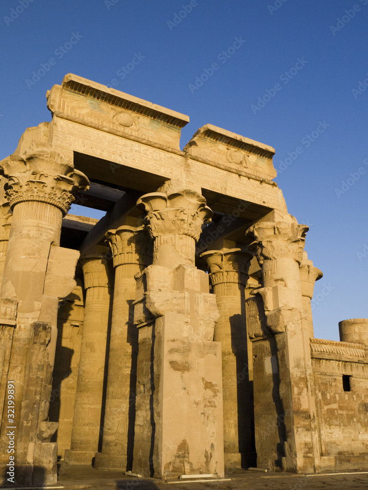 The Temple to Sobek, the crocodile god, Kom Ombo in Egypt The Temple to Sobek, the crocodile god, Kom Ombo in Egypt
