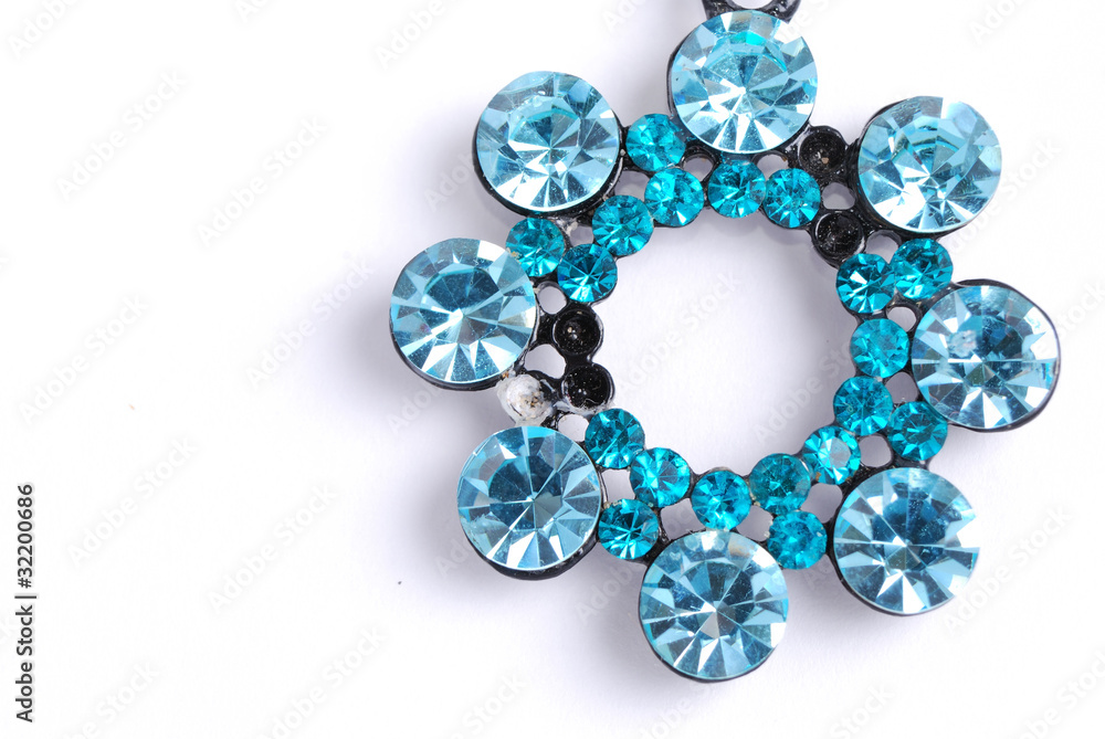 Blue jewel brooch Blue jewel brooch