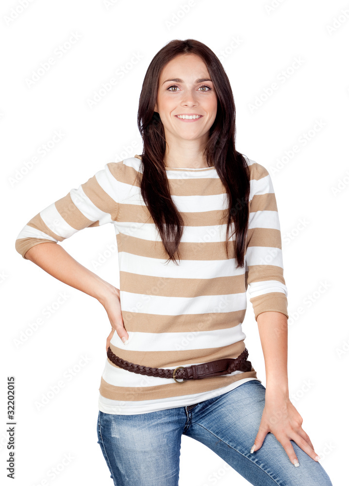 Fototapeta premium Beautiful brunette girl