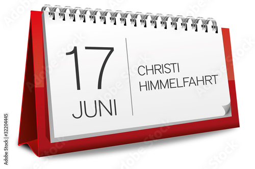 Kalender rot 17 Juni Christi Himmelfahrt
