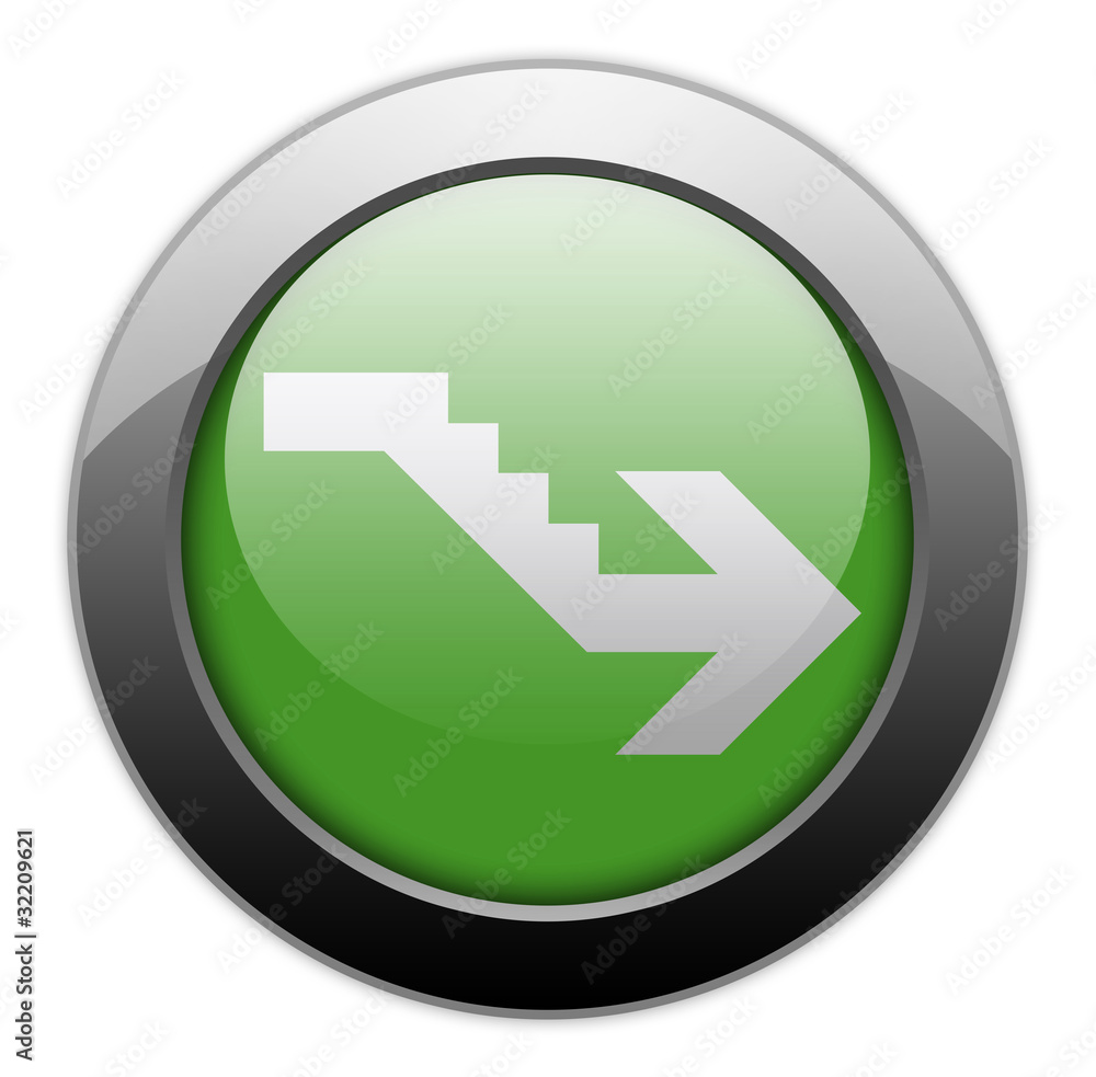 Green Metallic Orb Button Green Metallic Orb Button