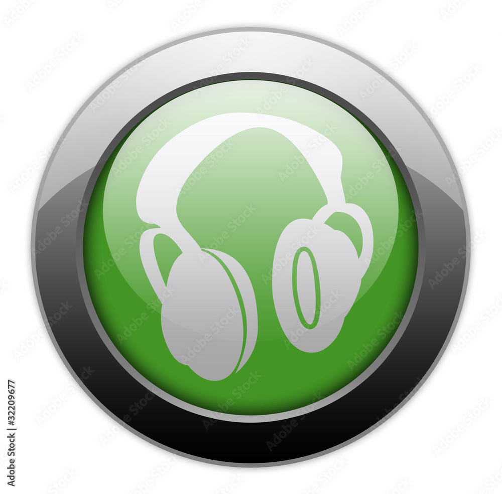 Green Metallic Orb Button Green Metallic Orb Button