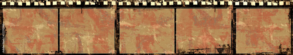 Naklejka premium Grunge film frame with space for your text or images